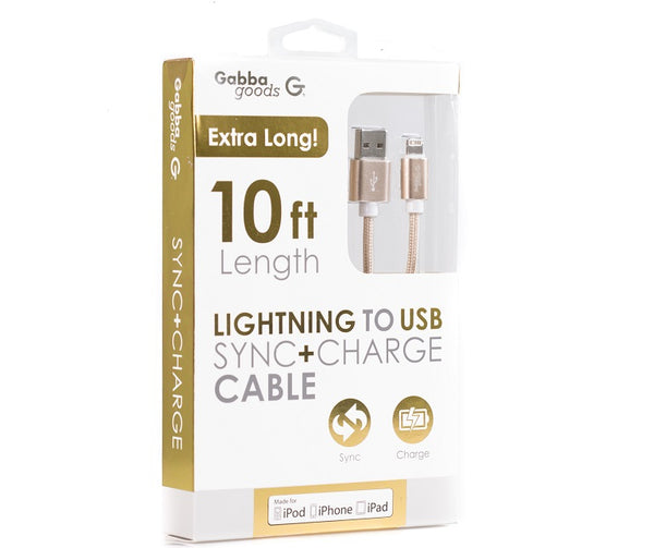 MFi Certified Lightning 4FT Printed Lightning Sync & Charge Cable (Che –  Gabba Goods