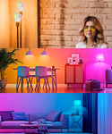 4-Pack Glow LED Multi-Colored RGB Light Bulb- 5W