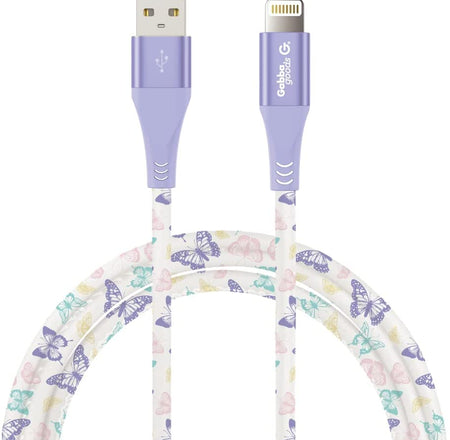MFi Certified Lightning 4FT Printed Lightning Sync & Charge Cable (Pastel Butterfly) Compatible with: iPhone 13/iPhone 13 Pro/iPhone 13 Pro Max/iPhone 13 Mini/IPhone 12 Pro/iPhone 12 Pro Max/iPhone 12 mini/iPhone 12/iPhone 11