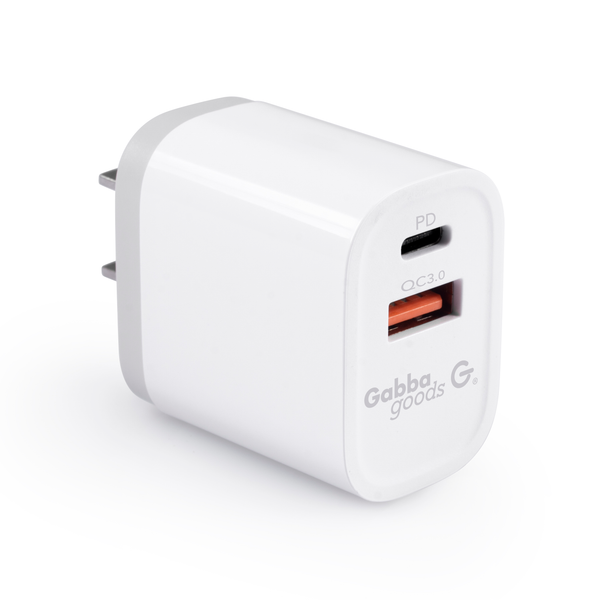 Rapid PD Power Delivery 18 Watt Wall Charger With USB-A and USB-C – Gabba  Goods