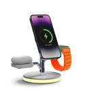 Brookstone 3-in-1 Wireless Charging Station Magnetic Charging Fast Wireless Charger Stand for iPhone 15,14,13,12 Pro Max Series, All iWatch Series & Android Phone with Qi Charging…