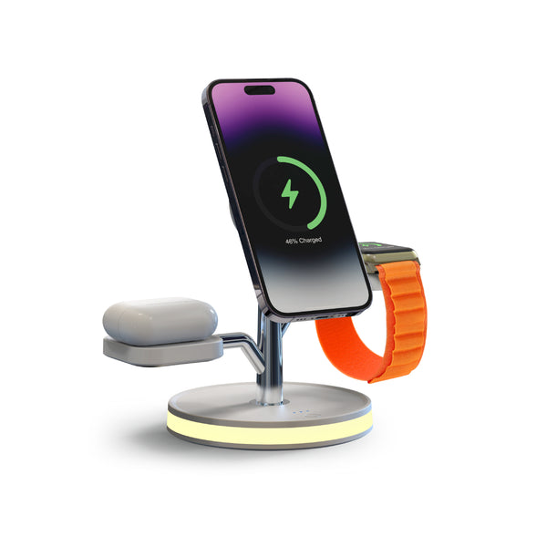 スマホアクセサリー 3in1 Wireless Charging Pad with MagSafe Amazon.com: 3 in 1 Wireless Charger, Foldable Magnetic