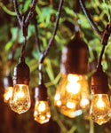48 Foot Outdoor Weatherproof String Lights with 15 Incandescent Bulbs