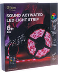 Glow Sound Activated Color Changing LED Light Strips 6 Foot, 10 Foot, 15 foot
