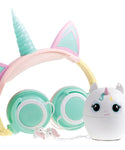 Unicorn 3-Piece Audio Gift Set- Light-up Headphone, Bluetooth Speaker, &  Earbuds