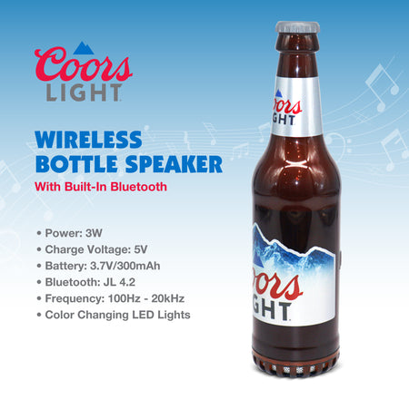 Miller Lite and Coors Light Bottle Shape Bluetooth Speaker With Acrylic Case