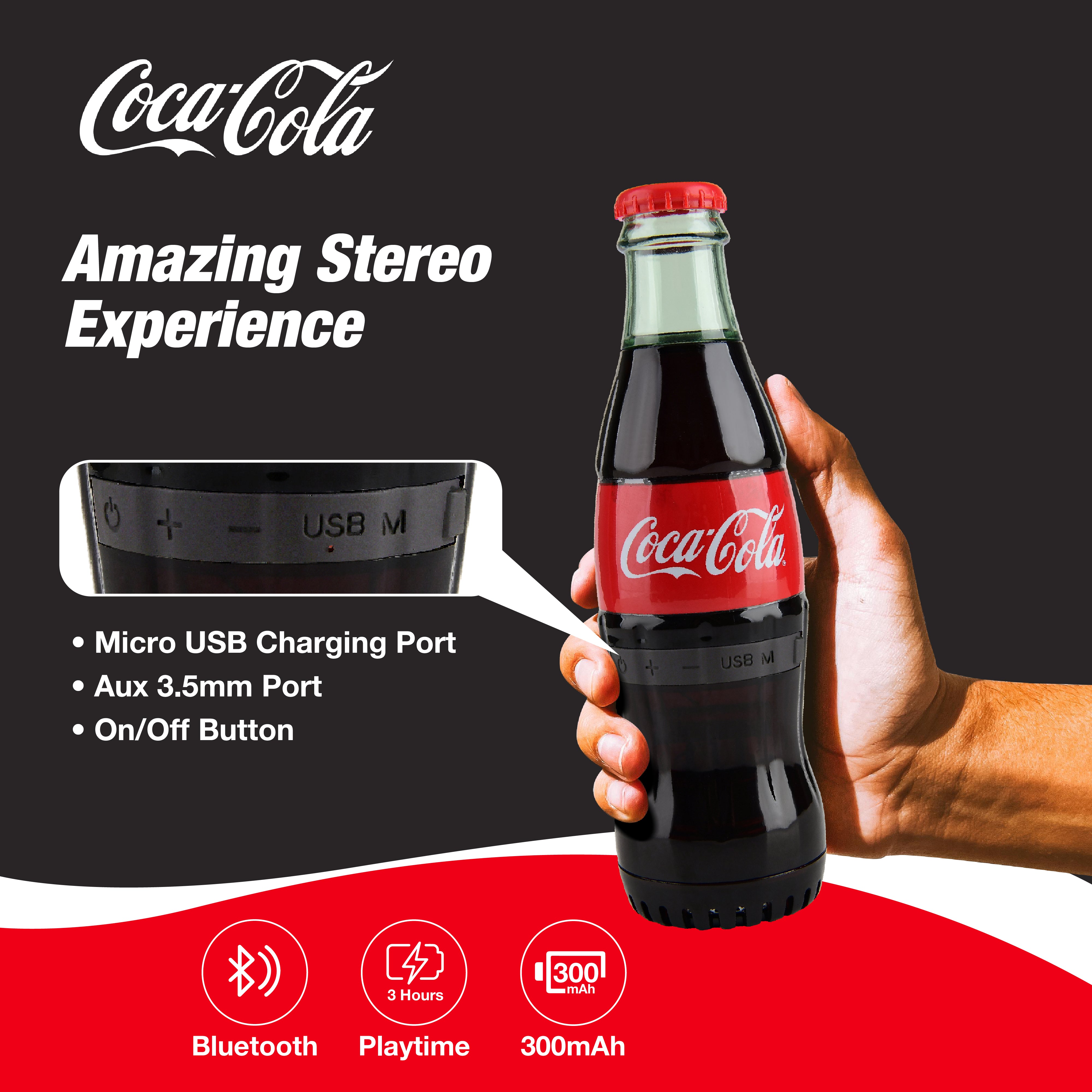 Coca-Cola/Diet Coke Bottle Shaped Bluetooth Speaker