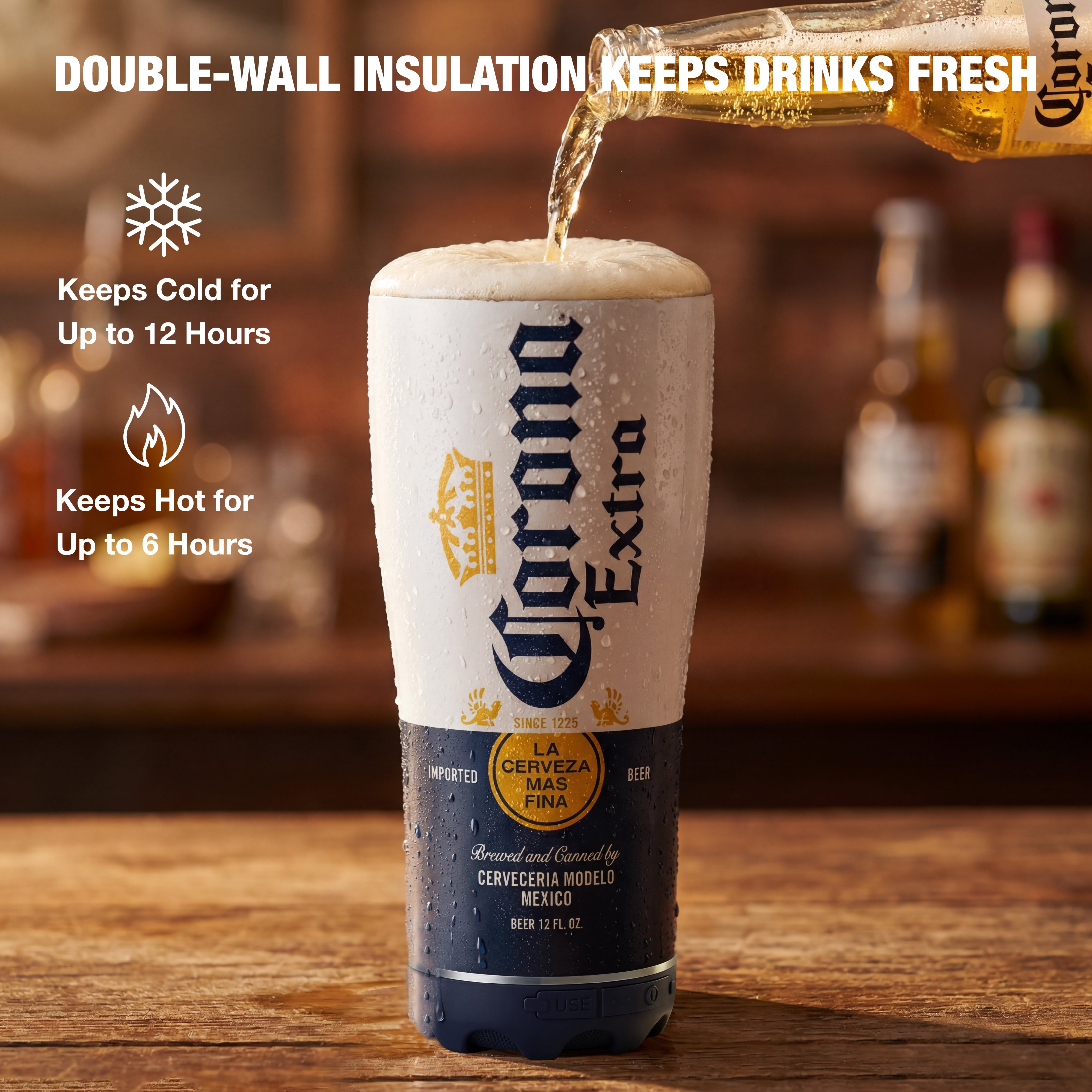 Corona Insulated Bluetooth Speaker Tumbler