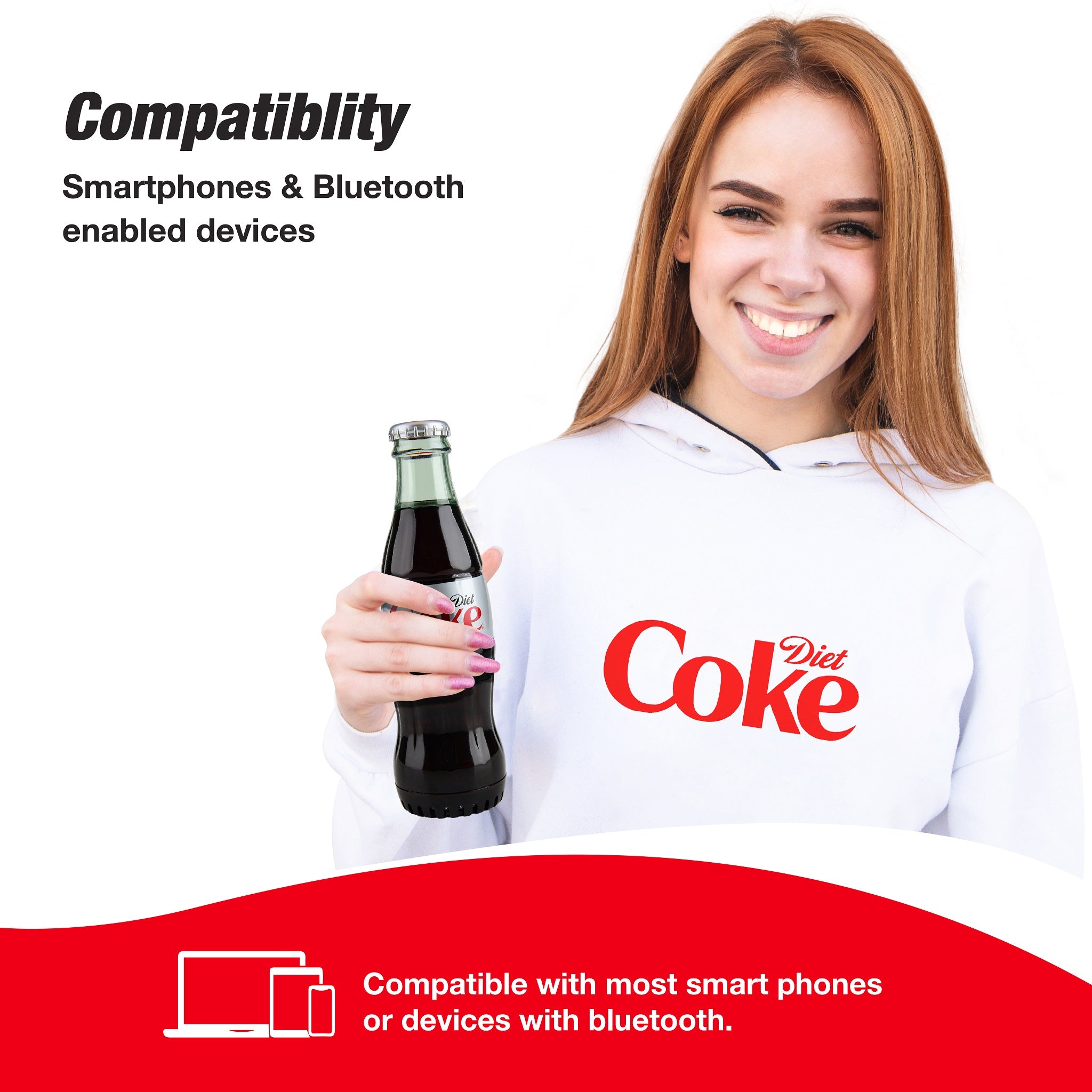 Coca-Cola/Diet Coke Bottle Shaped Bluetooth Speaker