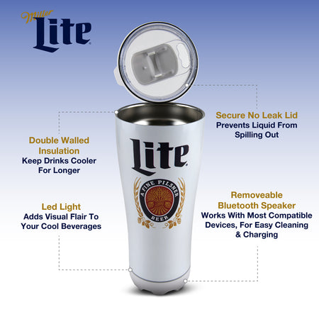 Miller Lite and Coors Light Insulated Bluetooth Speaker Tumbler