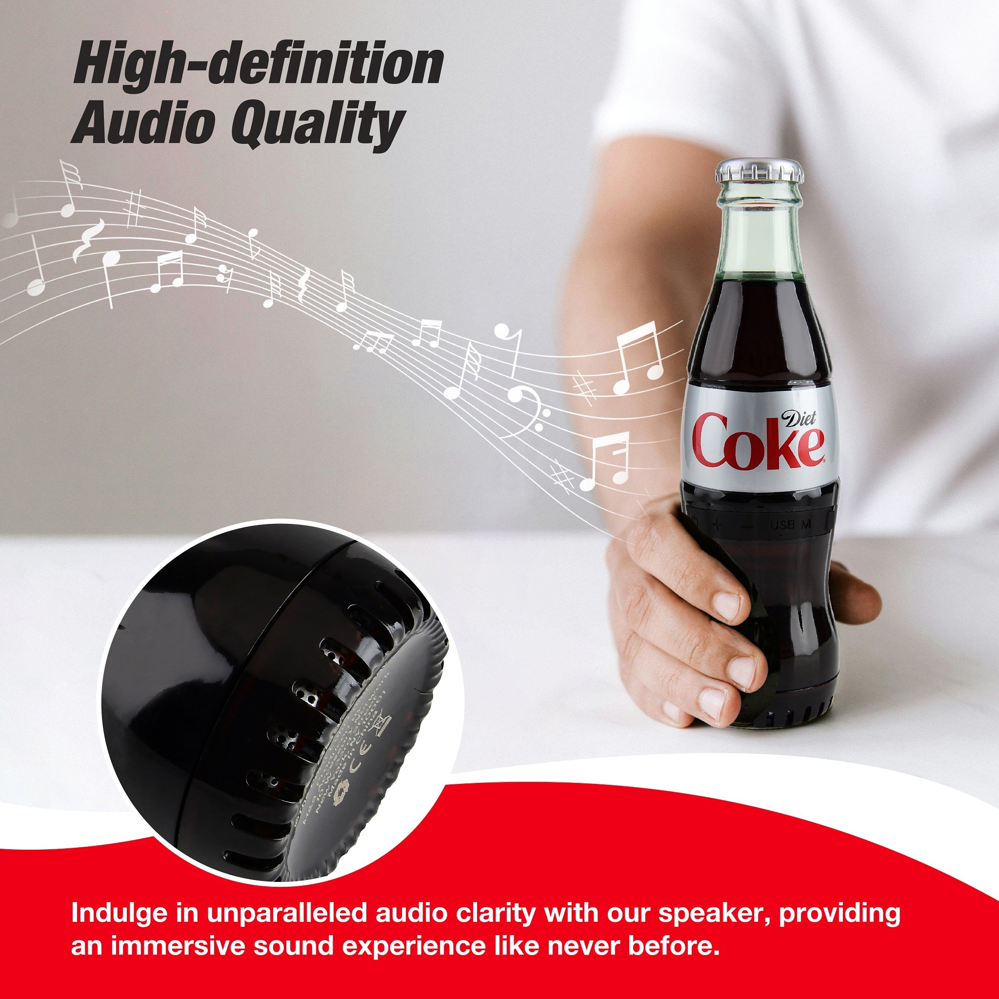 Coca-Cola/Diet Coke Bottle Shaped Bluetooth Speaker