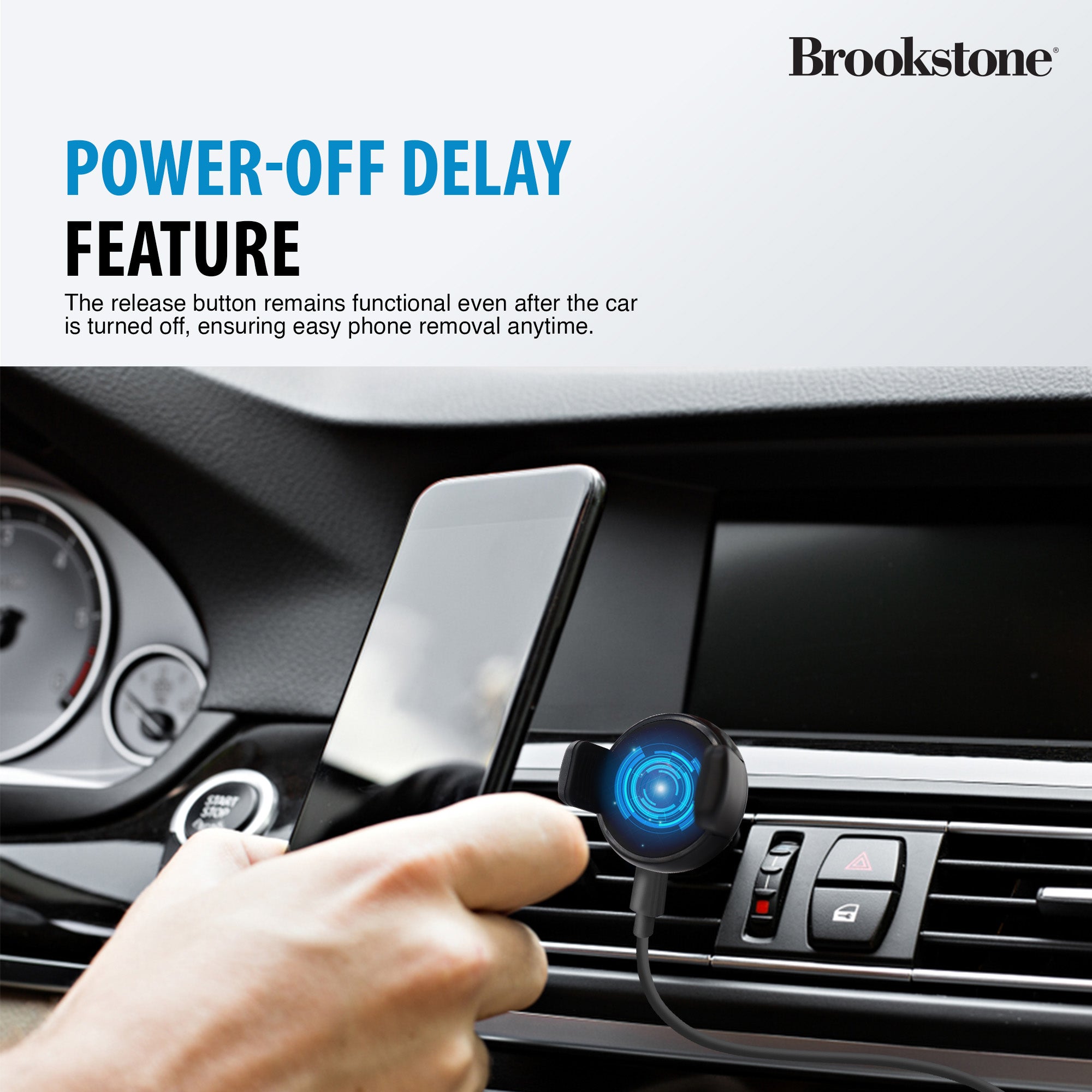 Brookstone QC Rapid Wireless Charging Car Vent Mount
