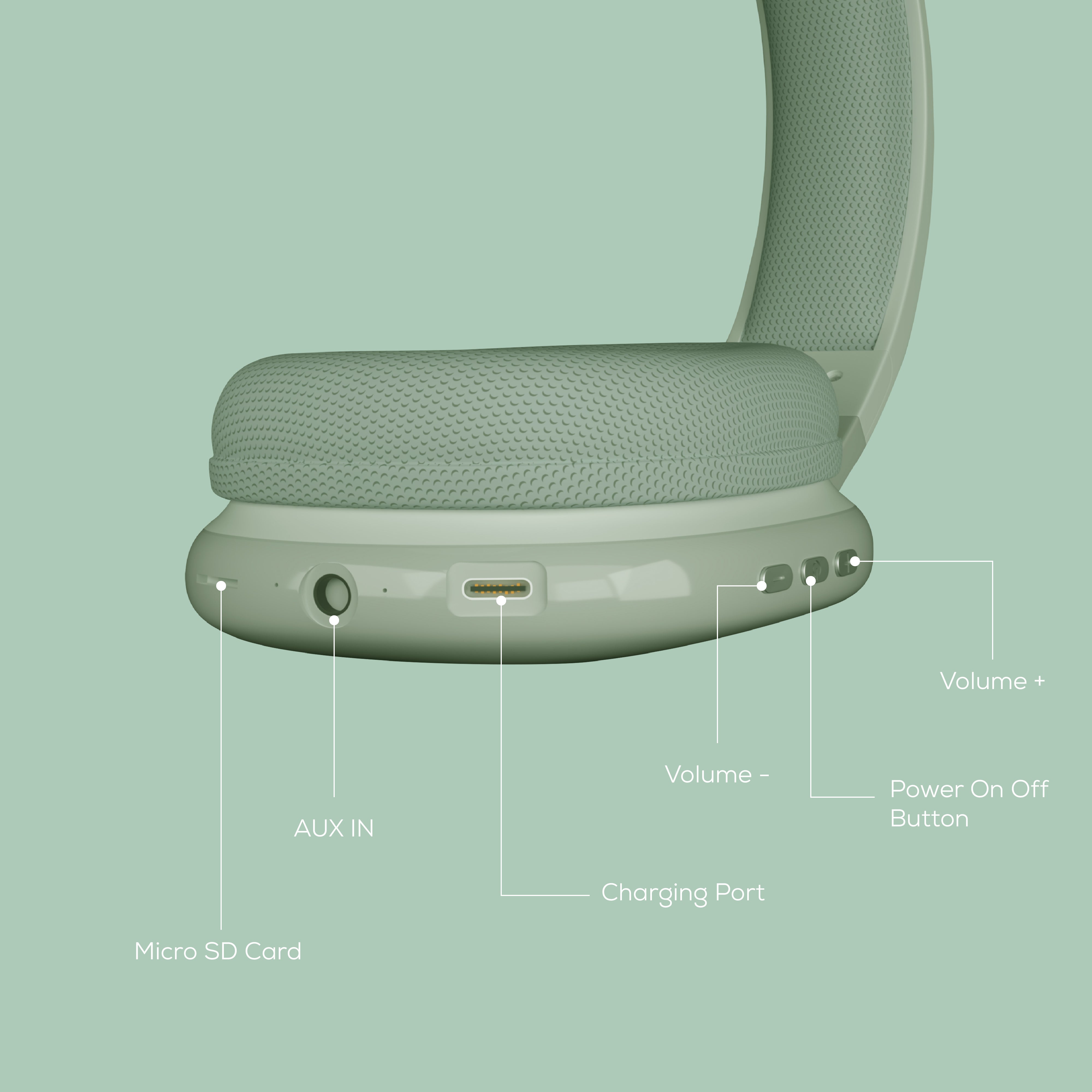 Gabba Goods Platinum Vibe Over-Ear Bluetooth Headphones