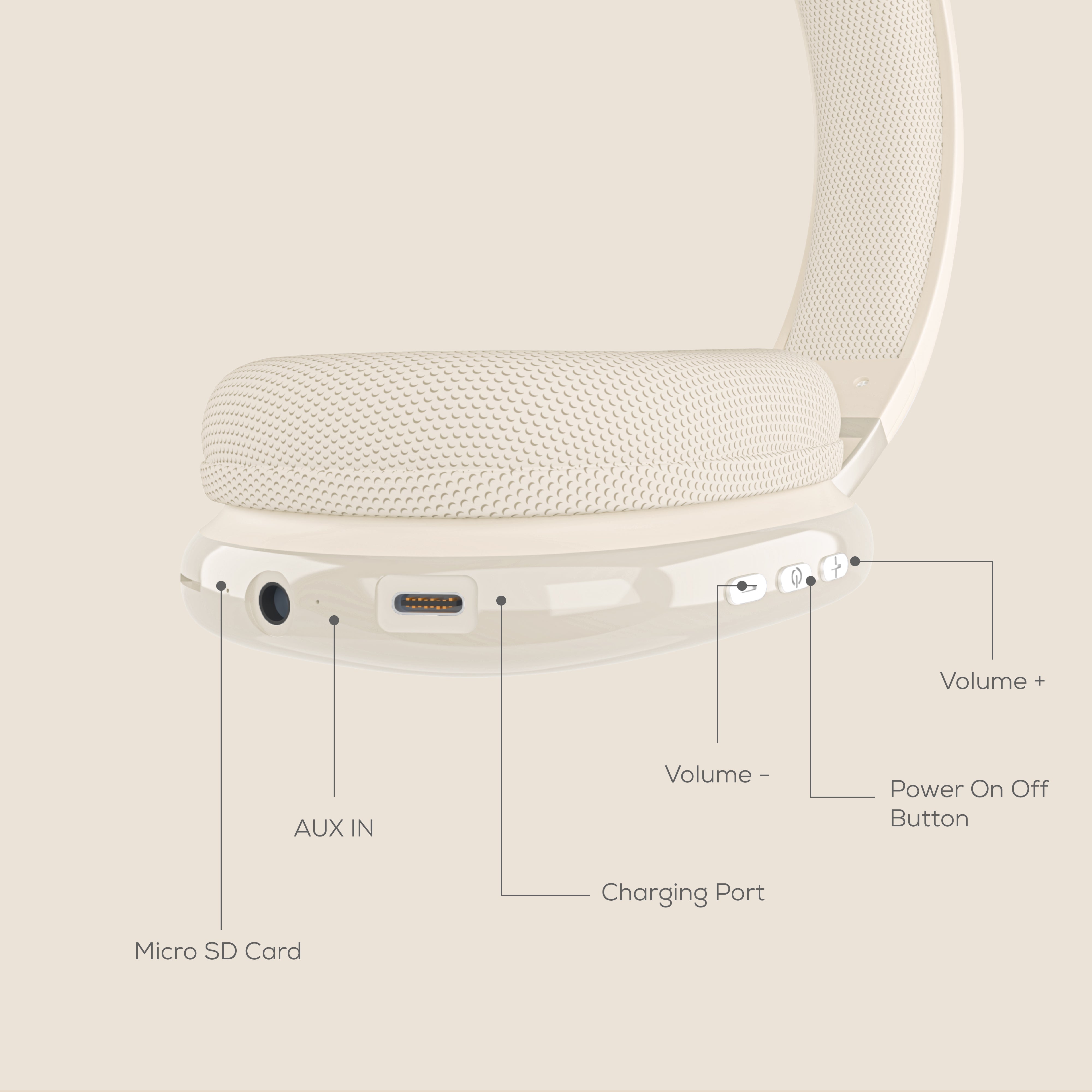 Gabba Goods Platinum Vibe Over-Ear Bluetooth Headphones