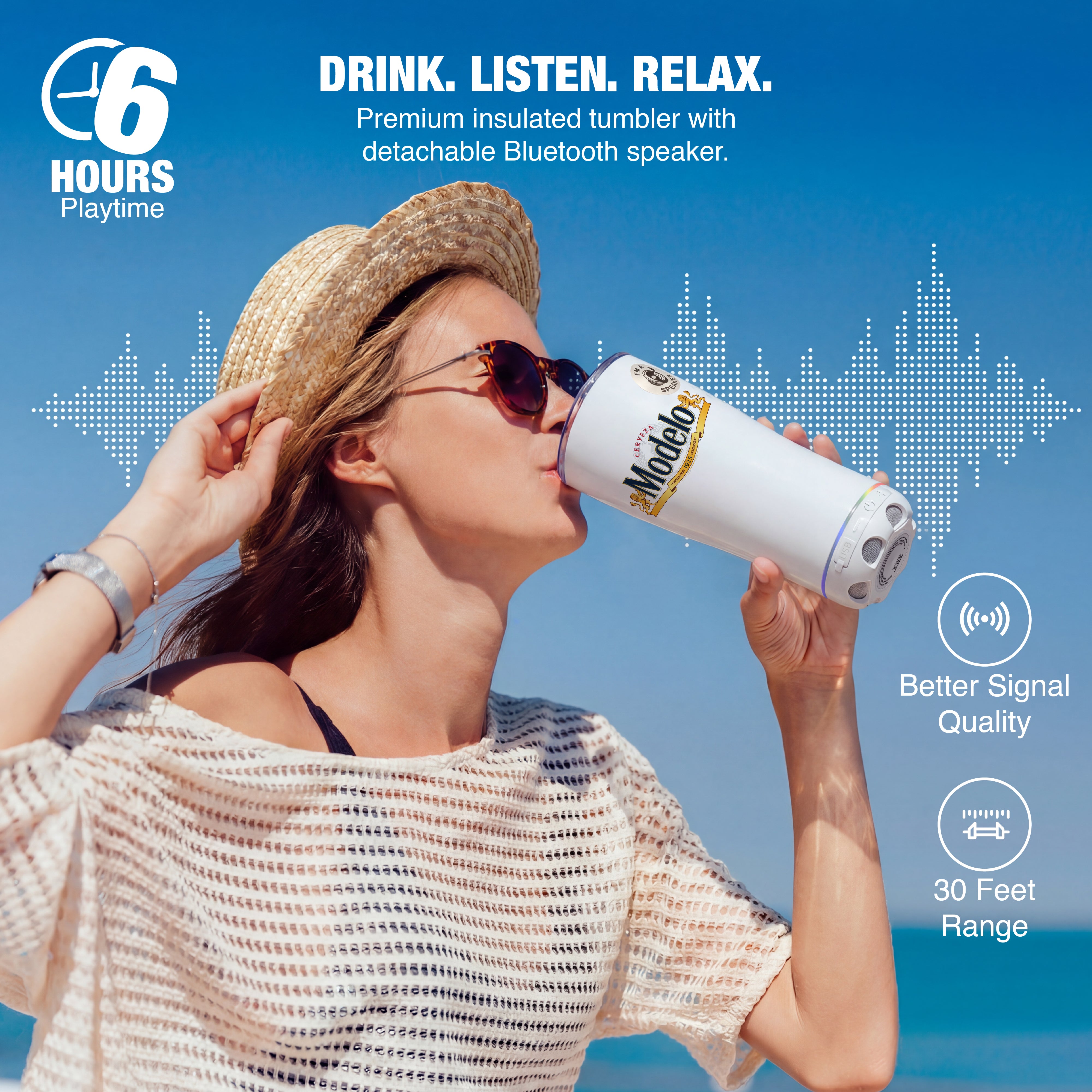 Modelo Insulated Bluetooth Speaker Tumbler