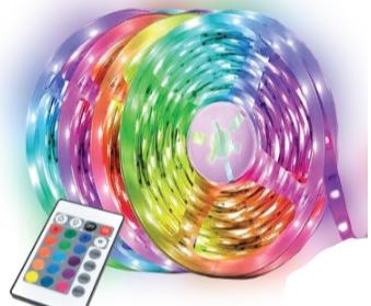 100 Foot Multi Colored RGB LED Light Strip with Remote