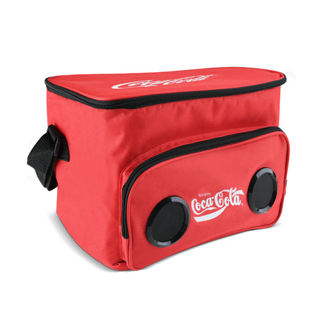 Coca Cola/ Diet Coke Cooler Bluetooth Speaker Bag with Rechargeable Long Playtime Battery, Stereo Sound, Multi Zipped Pockets and Adjustable Shoulder Strip For Indoor & Outdoor Parties | Portable Speaker