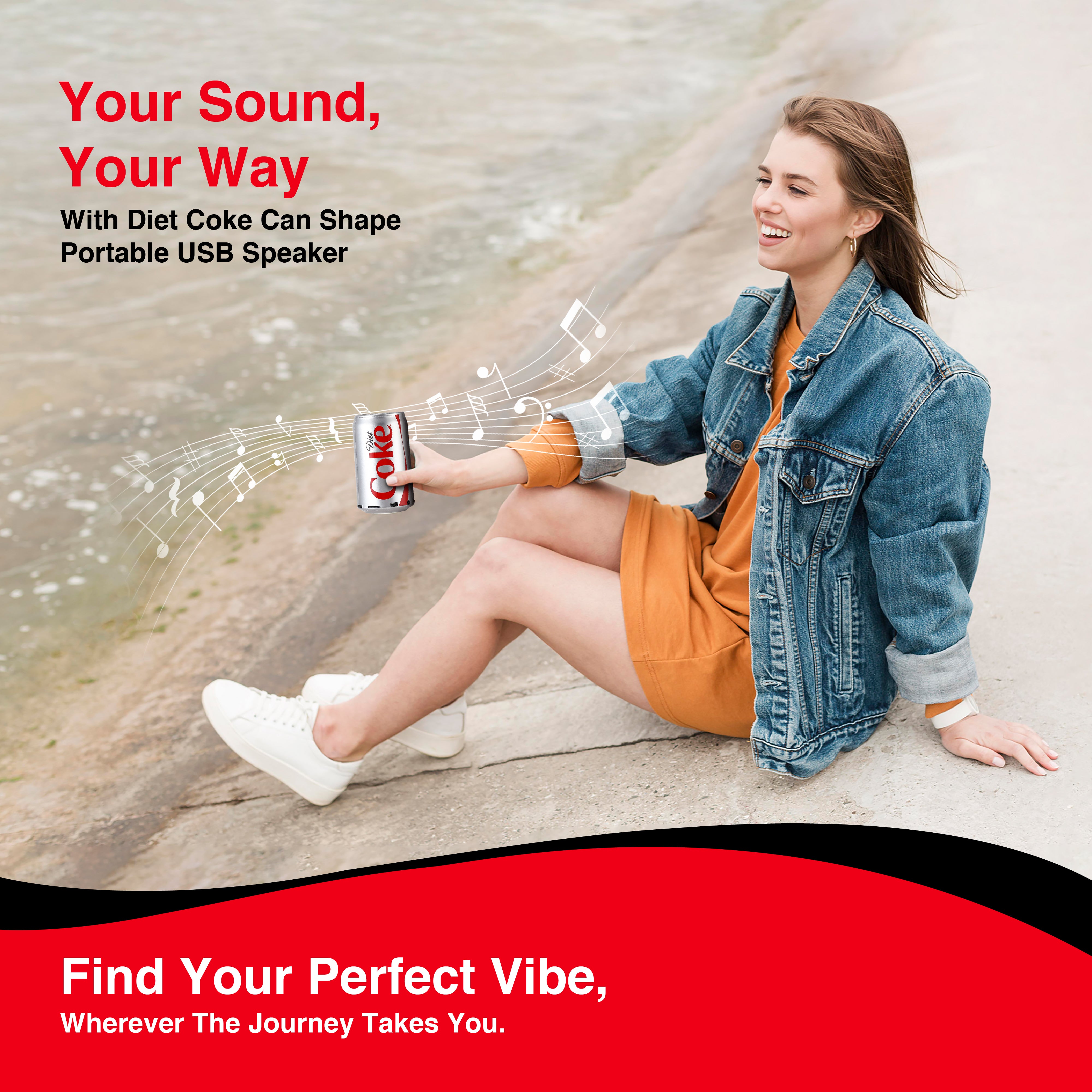 Coca-Cola/Diet Coke Can Shaped Bluetooth Speakers with Acrylic Case