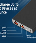 Brookstone 5,000mAh Multi-Port Slim and Fast Power Bank