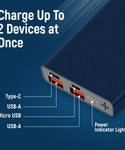 Brookstone 5,000mAh Multi-Port Slim and Fast Power Bank