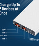 Brookstone 5,000mAh Multi-Port Slim and Fast Power Bank