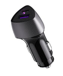 Brookstone Dual Port PD 38W Car charger – Carbon Fiber