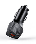 Brookstone Dual Port PD 38W Car charger – Carbon Fiber