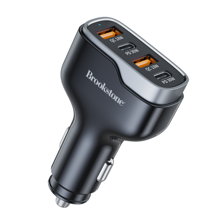 Brookstone 4 Port Rapid 75 Watt Car charger