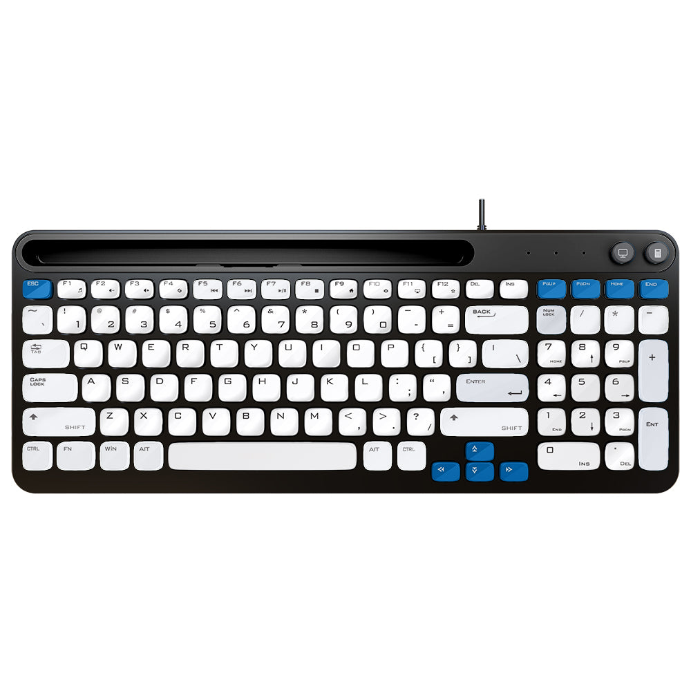 Brookstone Full Size Wireless Keyboard with Numeric Keypad and Tablet Holder