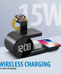 Brookstone 3 in 1 Wireless Charging Station and Alarm Clock