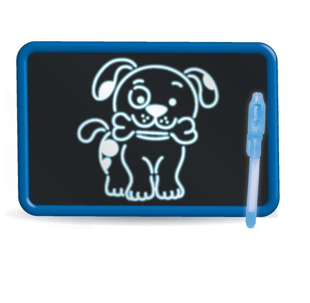 Dual Sided Fluorescent Drawing Board and Dry Erase Board- With Stencils