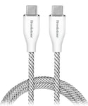 Brookstone C-to-C 60W Nylon Braided with Silver Ring