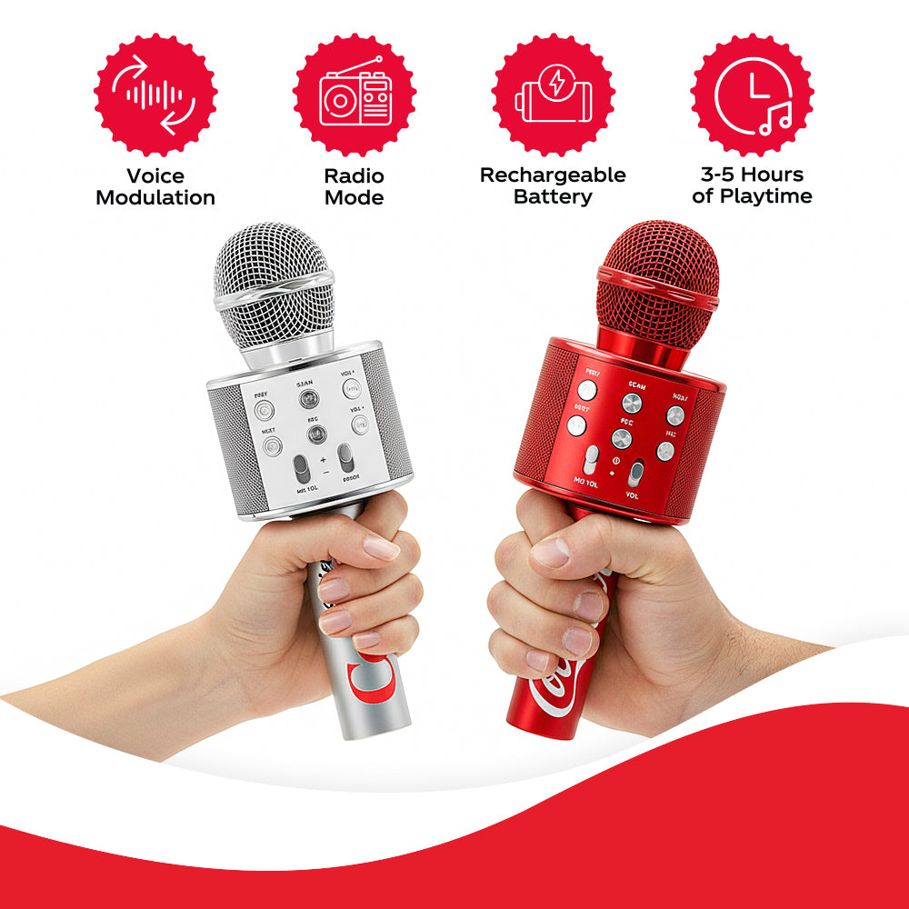 Coca-Cola & Diet Coke 2 Pack Handheld Karaoke Microphone Speakers
