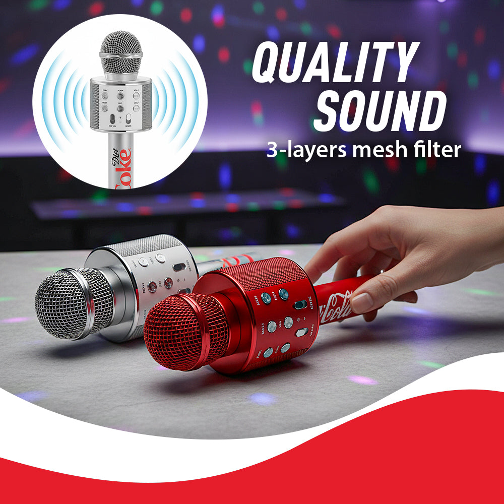 Coca-Cola & Diet Coke 2 Pack Handheld Karaoke Microphone Speakers