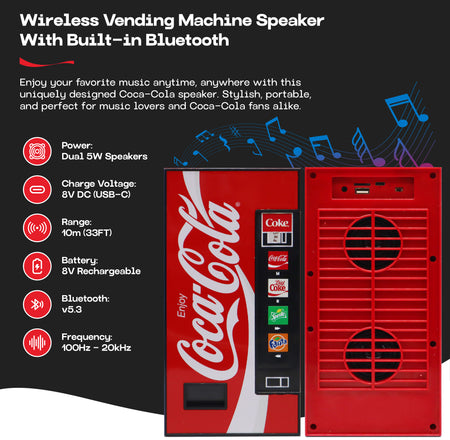 Coca-Cola Vending Machine Bluetooth Speaker