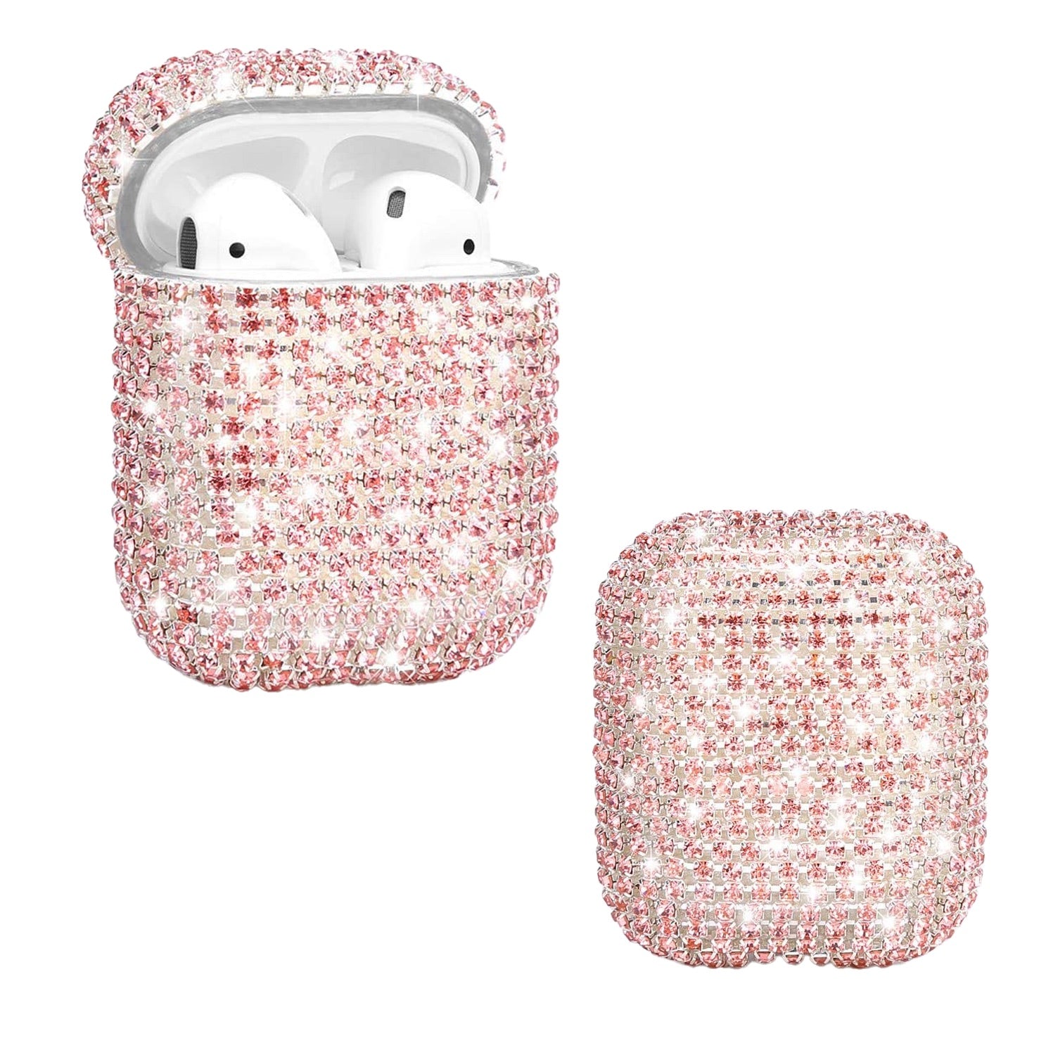 Diamond Case for Apple Airpods 1/2 with Carabiner