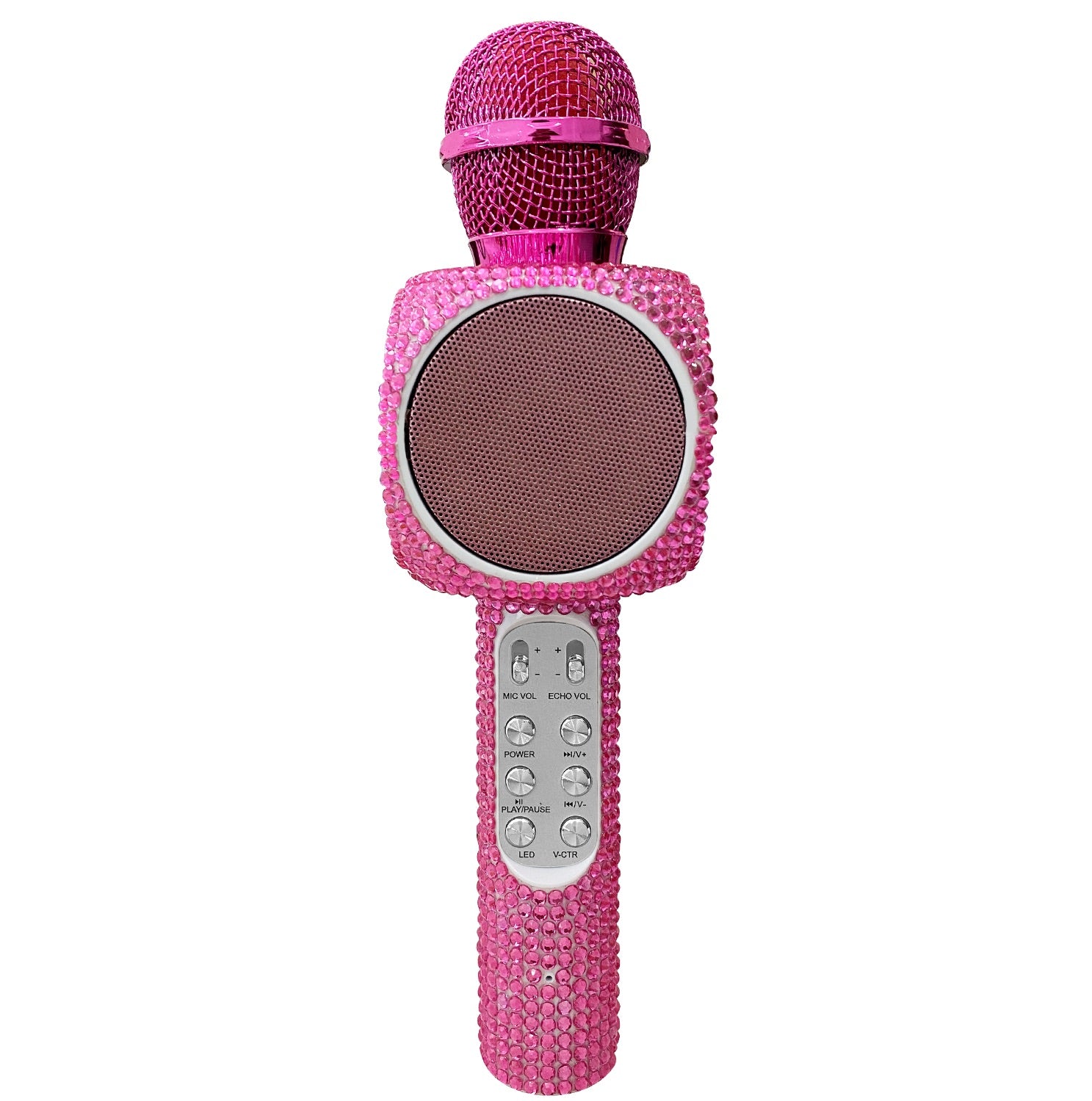 Pink Rhinestone Microphone Delia's Rhinestone Karaoke Microphone – Gabba Goods