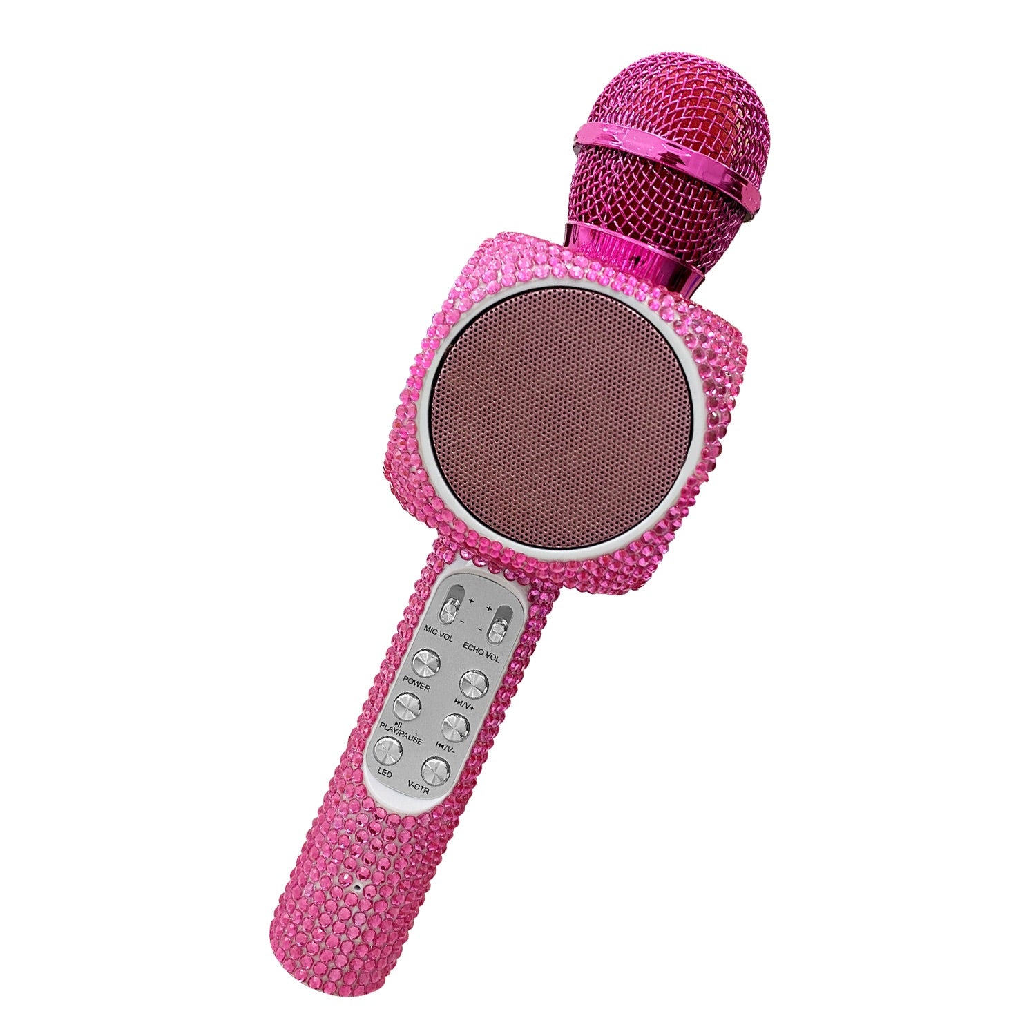 Pink Rhinestone Microphone Delia's Rhinestone Karaoke Microphone – Gabba Goods