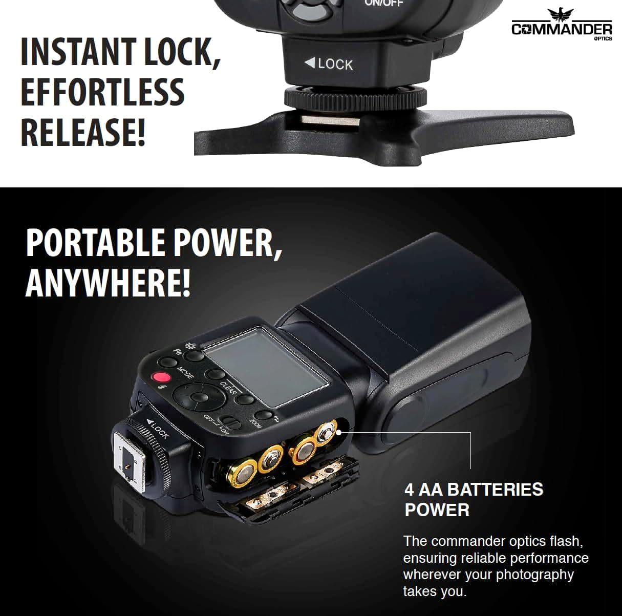 Commander Electronic Flash for Sony Alpha Cameras Model A7 A7R A7S A7-II A7-III A7R-II A7R-III A7S-II A6300 A6000 Etc Fully Automatic E-TTL 1/8000s HSS 2.4G Wireless High Power