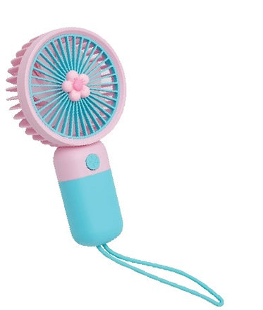 Floral Breeze Handheld Fan with Wrist Strap