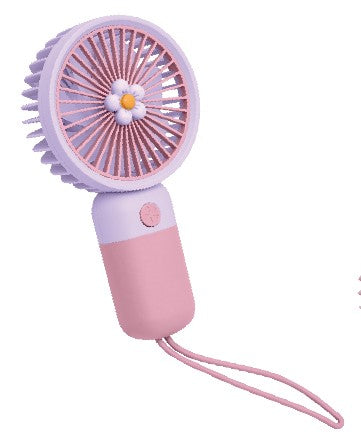 Floral Breeze Handheld Fan with Wrist Strap