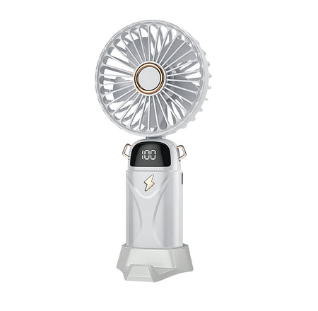 GabbaGoods LED Display Handheld Fan with Kickstand