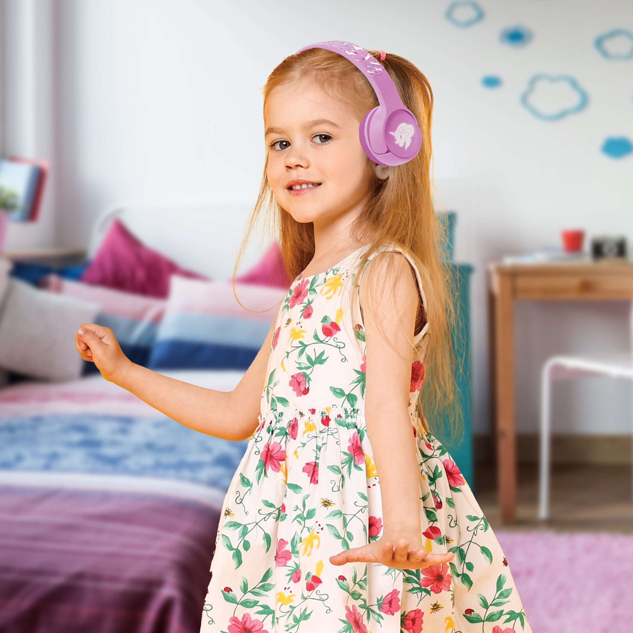 GabbaGoods BriteBeats Kids Volume Limiting Bluetooth Headphones with LED EarCaps