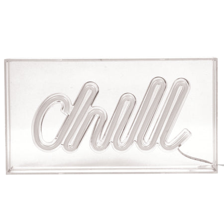 LED Neon Acrylic Light Box - "Chill", "Love", and "Cheers"