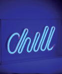 LED Neon Acrylic Light Box - "Chill", "Love", and "Cheers"