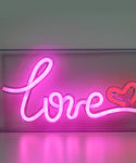 LED Neon Acrylic Light Box - "Chill", "Love", and "Cheers"