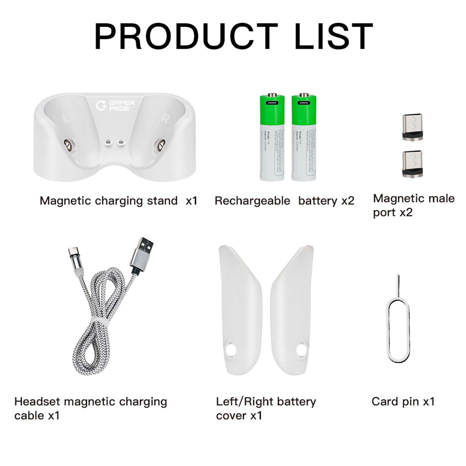 Gamer Pros Meta Quest 1 & 2 Controller Wireless Charging Station Kit