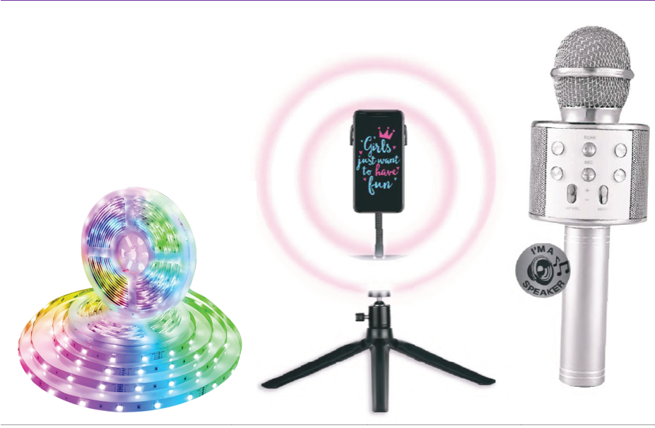 Social Media Recording Kit- LED Light Strip, Ring Light, Karaoke Mic