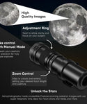 Commander 420-800mm f/8.3 Manual Telephoto Zoom Lens for Canon EOS 80D, 90D, Rebel T3, T3i, T4i, T5, T5i, T6, T6i, T6s, T7, T7I, SL1, SL2, EOS 70D, 77D, 80D, EOS 5D, II/III/IV, 6D | Camera Lens