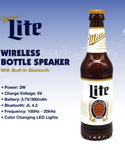 Miller Lite and Coors Light Bottle Shape Bluetooth Speaker With Acrylic Case